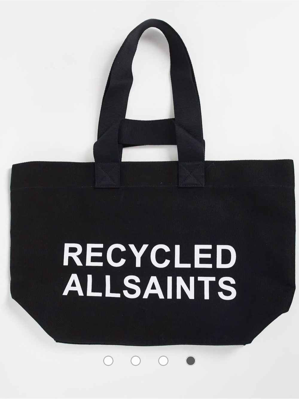 AllSaints Acari print tote bag Black White 'RECYCLED ALLSAINTS' Print NWT
